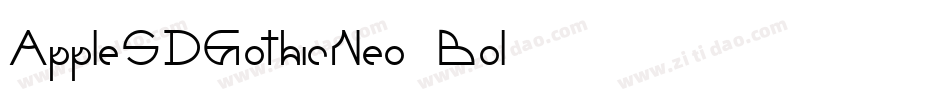 AppleSDGothicNeo Bol字体转换